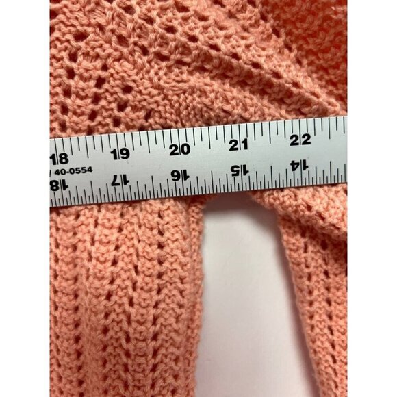 Talbots knitted Open Stitch Sweater Stitch Sweater Space lambswool Orange 1X - Picture 7 of 8
